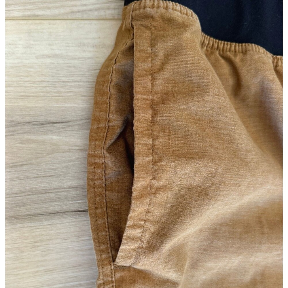 prAna Womens M Gold Pull On Pants Elastic Waist Outdoor Travel Casualcore Pocket - Picture 6 of 9